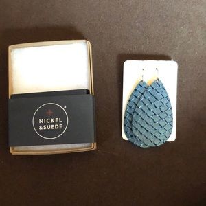 Nickel and Suede Earrings